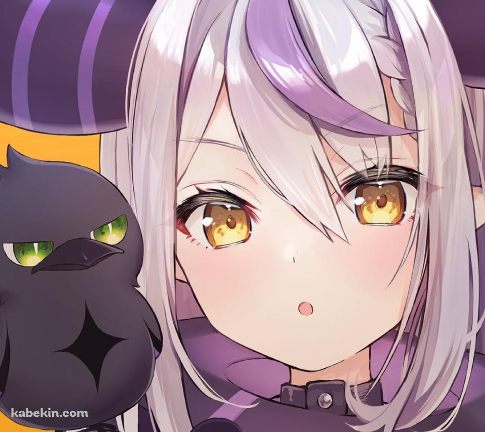 クロウを右腕に乗せるラプラス・ダークネス / ホロライブ / バーチャルYouTuber / VtuberのAndroidの壁紙(960px x 854px) スマホ用