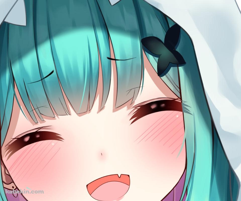 シロクマの着ぐるみを着て笑顔の可愛い潤羽るしあ / ホロライブ / バーチャルYouTuber / VtuberのAndroidの壁紙(960px x 800px) スマホ用