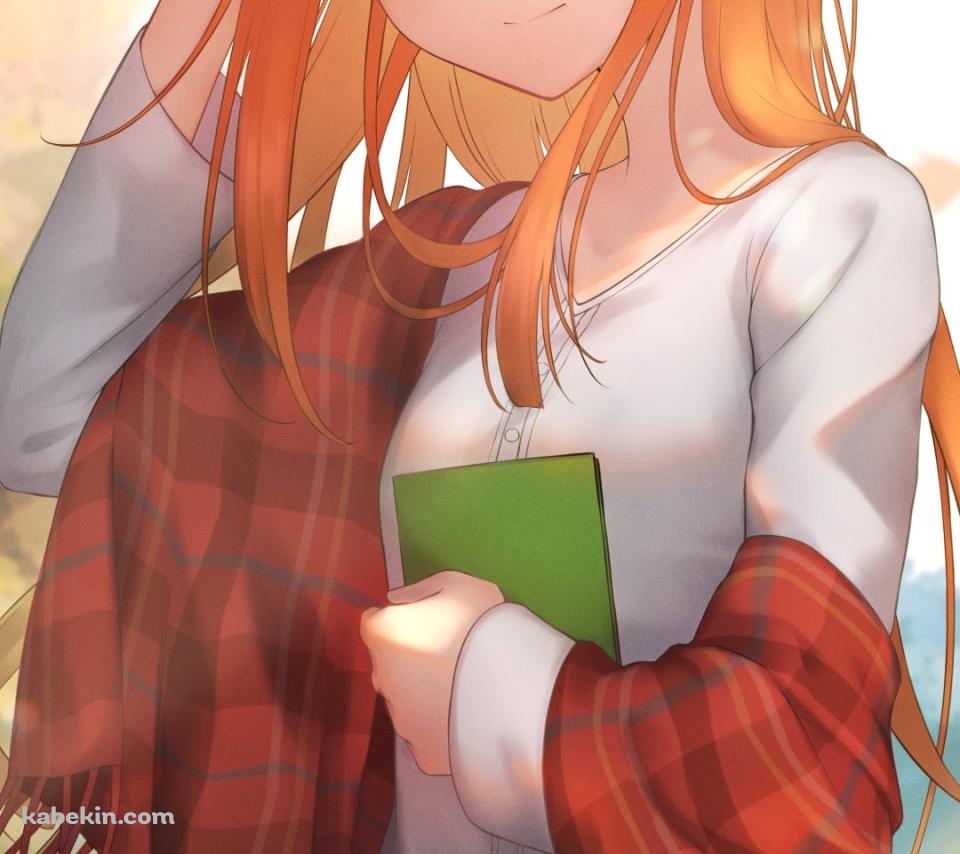 赤いチェックの肩掛けを羽織るサイレンススズカ / カチューシャ / 可愛い / 秋 / ウマ娘プリティーダービーのAndroidの壁紙(960px x 854px) スマホ用