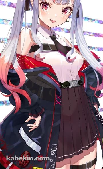 腰に両手をあててドヤる可愛い百鬼あやめ / ホロライブ / バーチャルYouTuber / VtuberのAndroidの壁紙(360px x 592px) スマホ用
