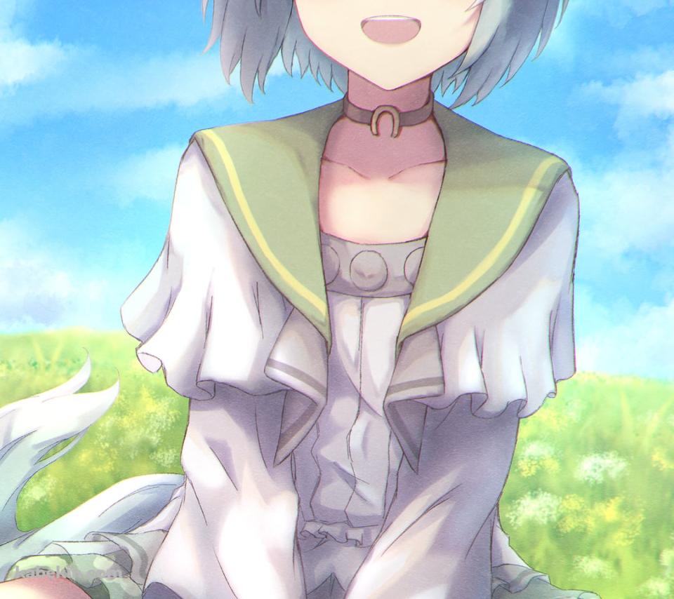 青空の下、草原の上で胡坐をかくセイウンスカイ / ウマ娘プリティーダービーのAndroidの壁紙(960px x 854px) スマホ用