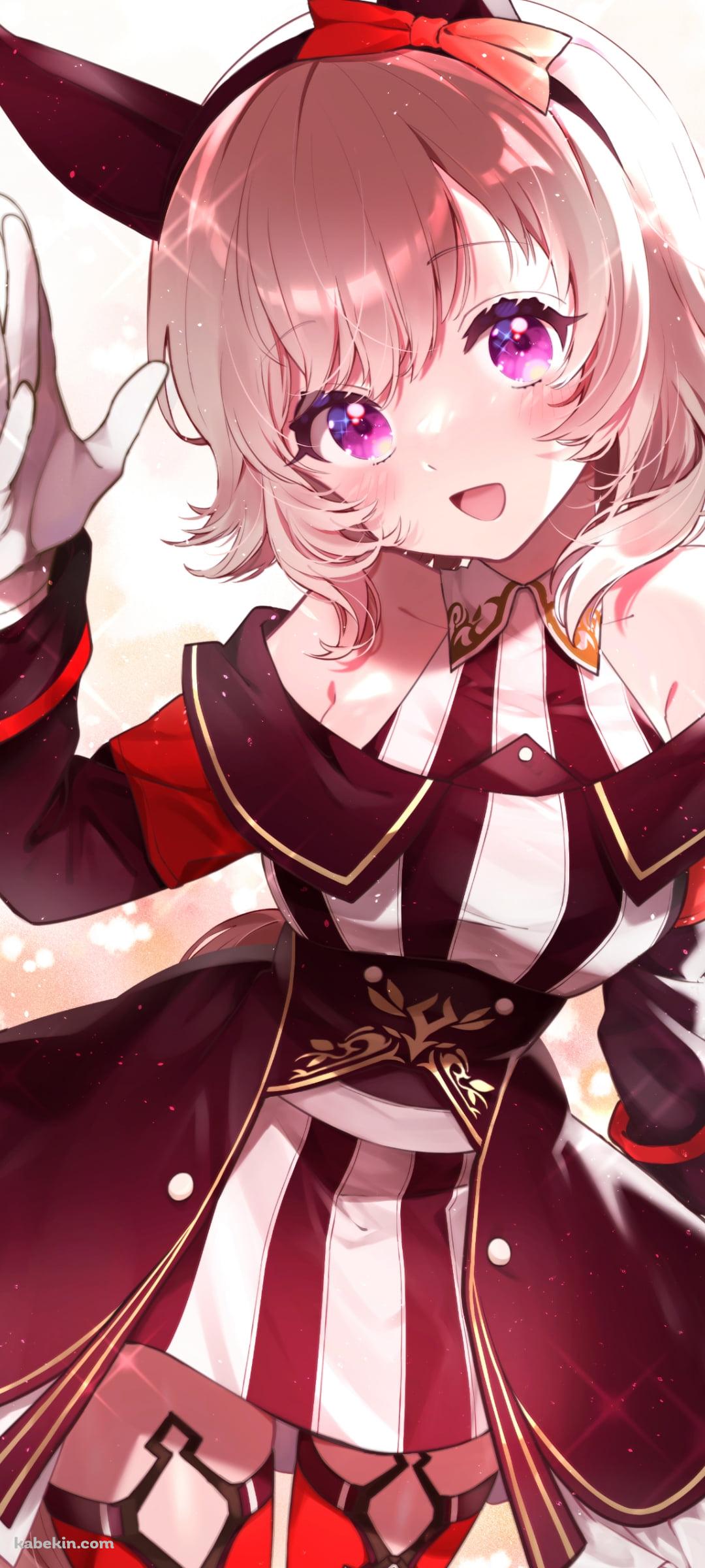 笑顔で挨拶をするカレンチャン / ウマ娘プリティーダービーのAndroidの壁紙(1080px x 2400px) スマホ用