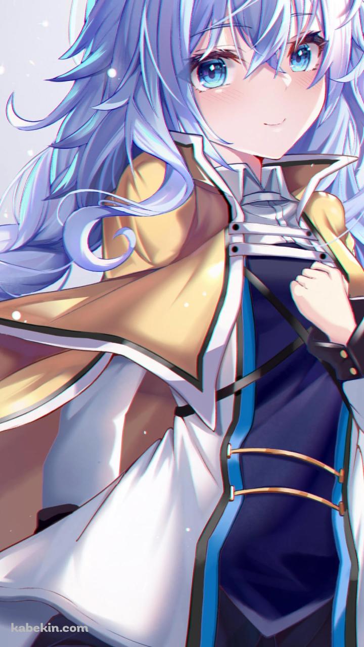 青い花びらが舞う中で拳を握るロキシー・ミグルディア / 無職転生のAndroidの壁紙(720px x 1280px) スマホ用