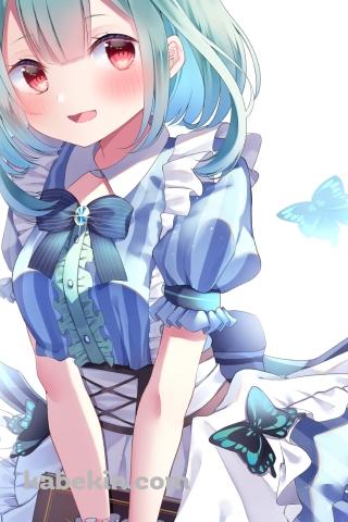 茶色い本を持つ可愛い潤羽るしあ / ホロライブ / バーチャルYouTuber / VtuberのAndroidの壁紙(320px x 480px) スマホ用