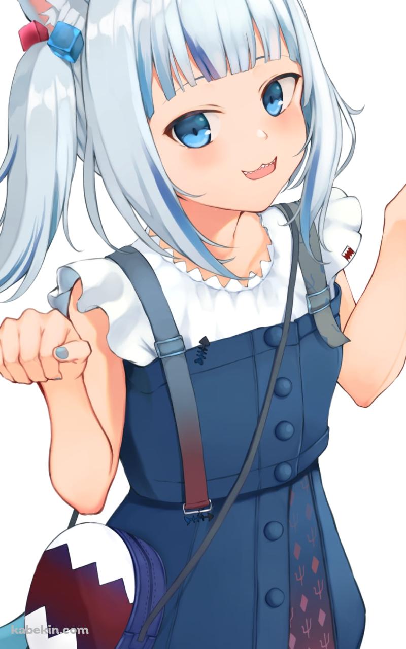 にゃんにゃんポーズをする可愛いがうる・ぐら / ブループ / ホロライブ / バーチャルYouTuber / VtuberのAndroidの壁紙(800px x 1280px) スマホ用