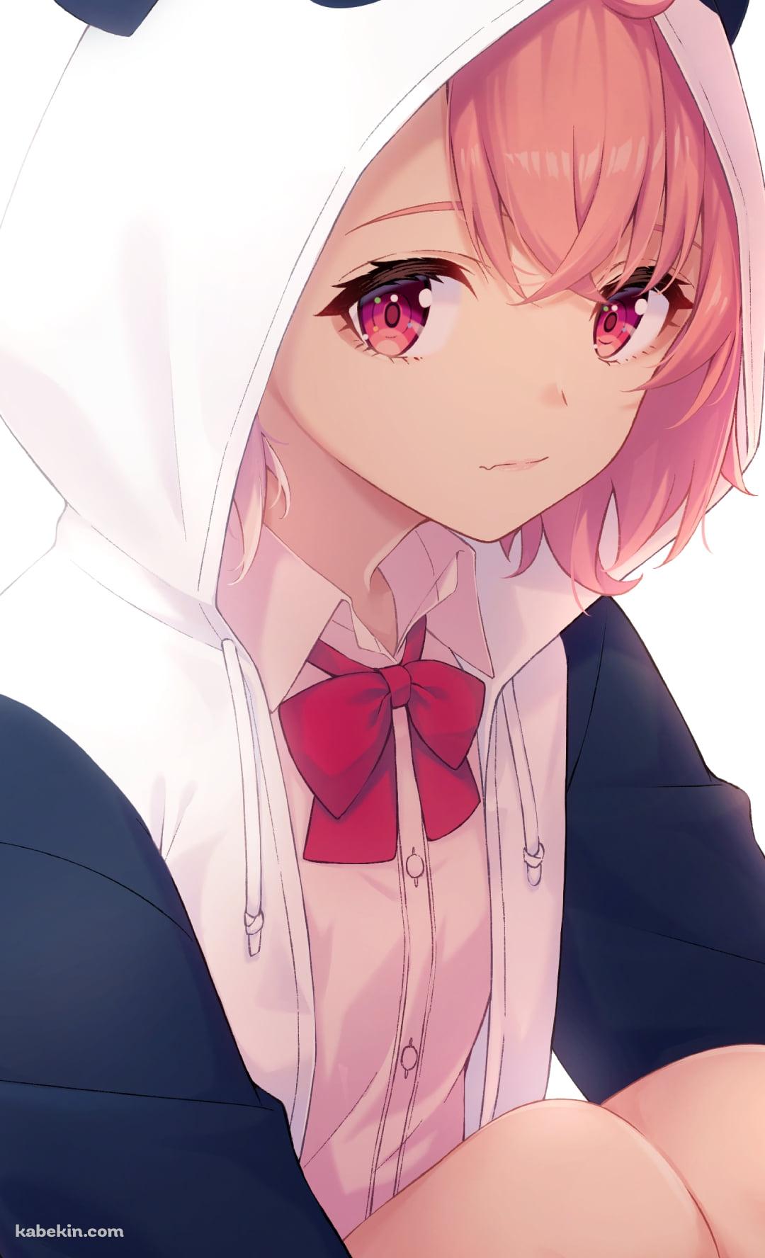 パンダの部屋着を着て体育座りをする可愛い笹木咲 / にじさんじ / バーチャルYouTuber / VtuberのAndroidの壁紙(1080px x 1776px) スマホ用