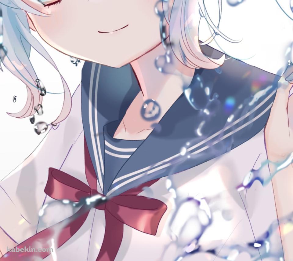 水を撒き散らす可愛い初音ミク / ボトルミク / 初音ミク / ボカロ / ボーカロイドのAndroidの壁紙(960px x 854px) スマホ用