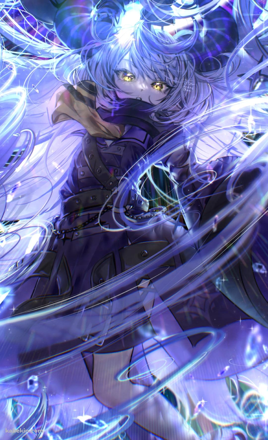 長い髪で攻撃するかっこいいラプラス・ダークネス / ホロライブ / バーチャルYouTuber / VtuberのAndroidの壁紙(1080px x 1776px) スマホ用