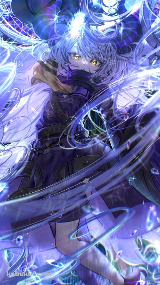 長い髪で攻撃するかっこいいラプラス・ダークネス / ホロライブ / バーチャルYouTuber / VtuberのAndroidの壁紙(540px x 960px) スマホ用
