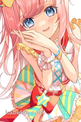 お願いポーズをする可愛いアグネスデジタル / ウマ娘プリティーダービーのAndroidの壁紙(320px x 480px) スマホ用