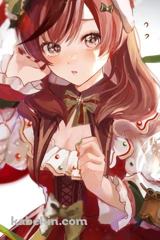 クリスマスコスの可愛いナイスネイチャ / ウマ娘プリティーダービーのAndroidの壁紙(320px x 480px) スマホ用