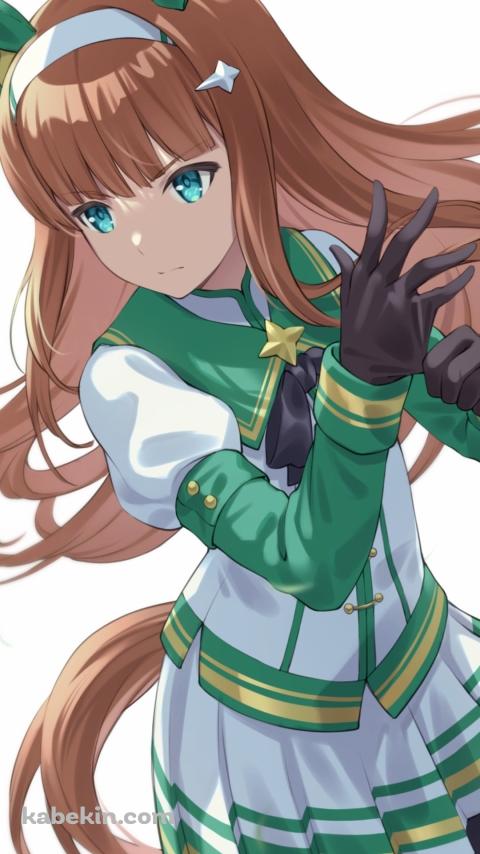 黒いグローブを装着するかっこいいサイレンススズカ / ウマ娘プリティーダービーのAndroidの壁紙(480px x 854px) スマホ用