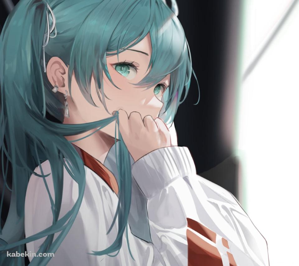 白と赤のジャンパーを着た初音ミク / ボカロ / ボーカロイドのAndroidの壁紙(960px x 854px) スマホ用