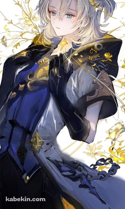 水彩で描いたアルベド / 原神のAndroidの壁紙(480px x 800px) スマホ用