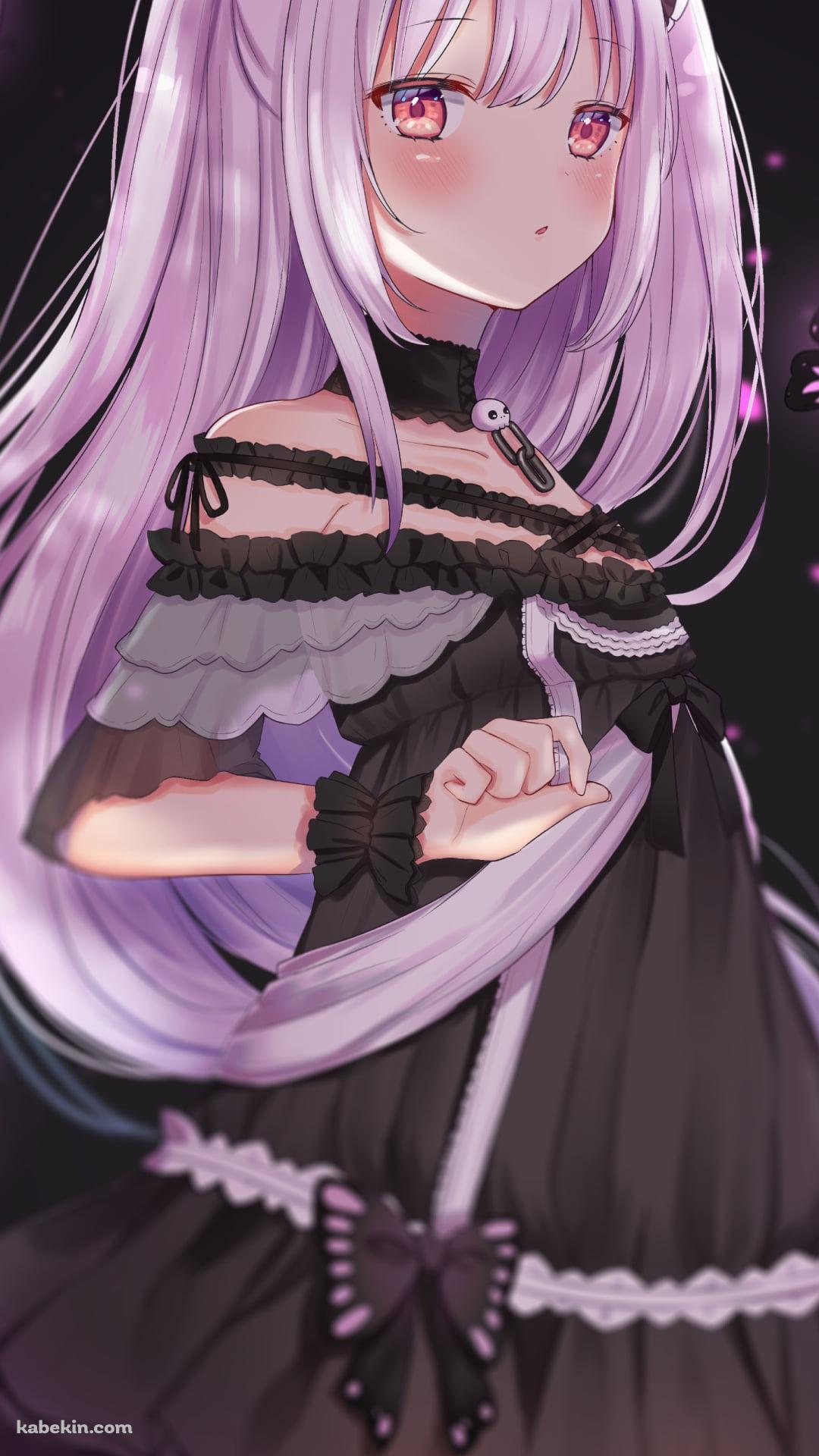 紫の髪色のクールな潤羽るしあ / ホロライブ / バーチャルYouTuber / VtuberのAndroidの壁紙(1080px x 1920px) スマホ用