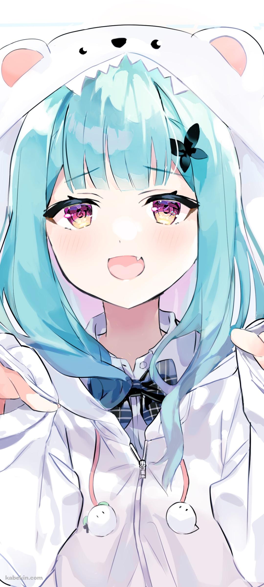 両手をかざし、笑顔の潤羽るしあ / ホロライブ / バーチャルYouTuber / VtuberのAndroidの壁紙(1080px x 2400px) スマホ用