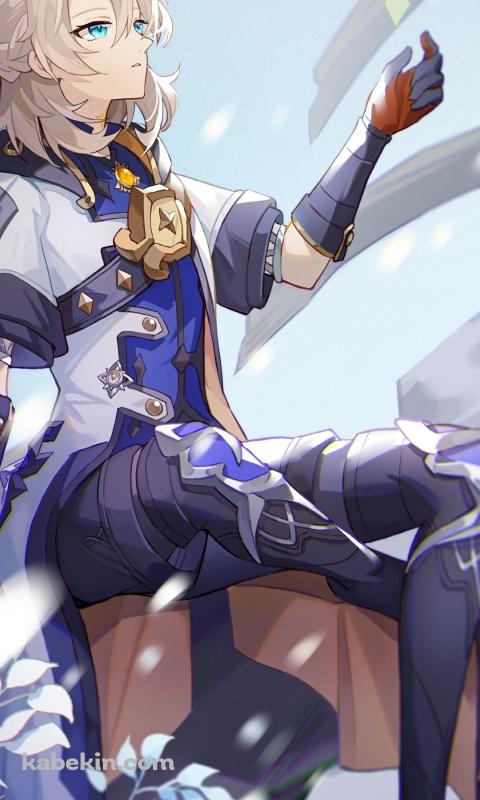 右足をあげるかっこいいアルベド / 原神のAndroidの壁紙(480px x 800px) スマホ用