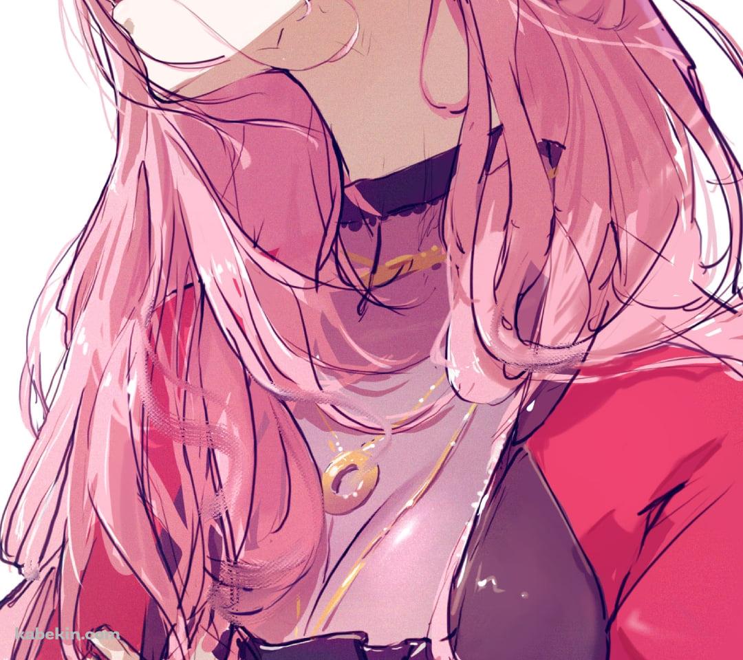 腕を組みこちらを横目で見るかっこいい森カリオペ / ホロライブ / バーチャルYouTuber / VtuberのAndroidの壁紙(1080px x 960px) スマホ用