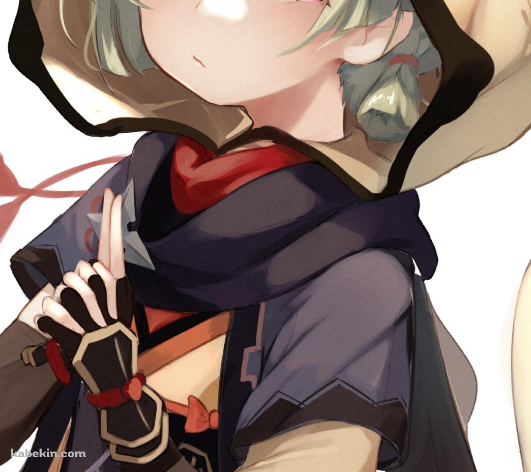 ニンニンポーズをする早柚（さゆ） / 原神のAndroidの壁紙(1080px x 960px) スマホ用