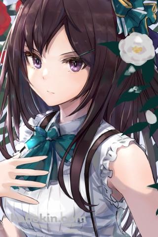 胸に手をあてるメジロドーベル / 阪神ジュベナイルフィリーズ / ウマ娘プリティーダービーのAndroidの壁紙(320px x 480px) スマホ用