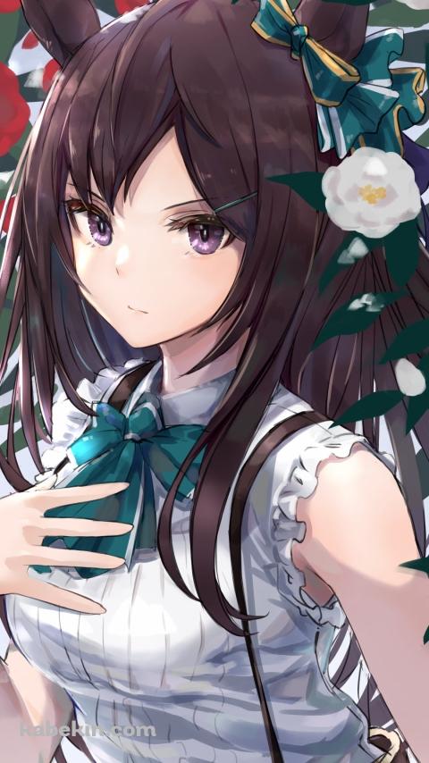 胸に手をあてるメジロドーベル / 阪神ジュベナイルフィリーズ / ウマ娘プリティーダービーのAndroidの壁紙(480px x 854px) スマホ用