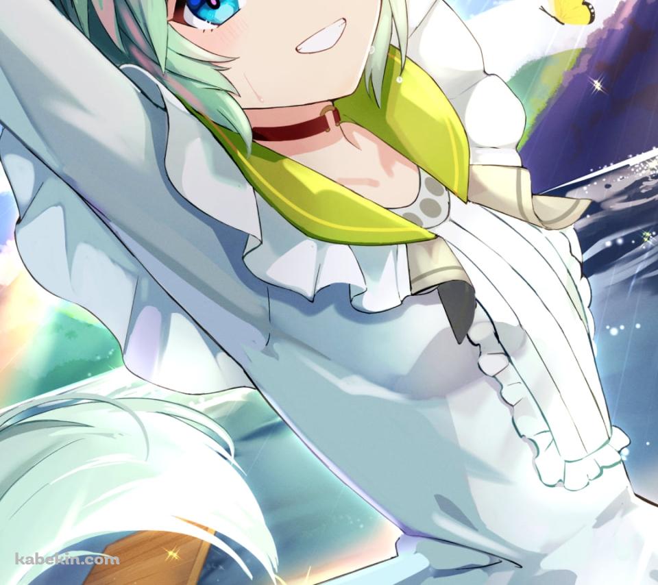 ピンクと白のコスモスとセイウンスカイ / 湖 / 山 / 虹 / ウマ娘プリティーダービーのAndroidの壁紙(960px x 854px) スマホ用