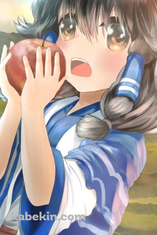 赤いリンゴを持つアルルゥ / うたわれるもののAndroidの壁紙(320px x 480px) スマホ用
