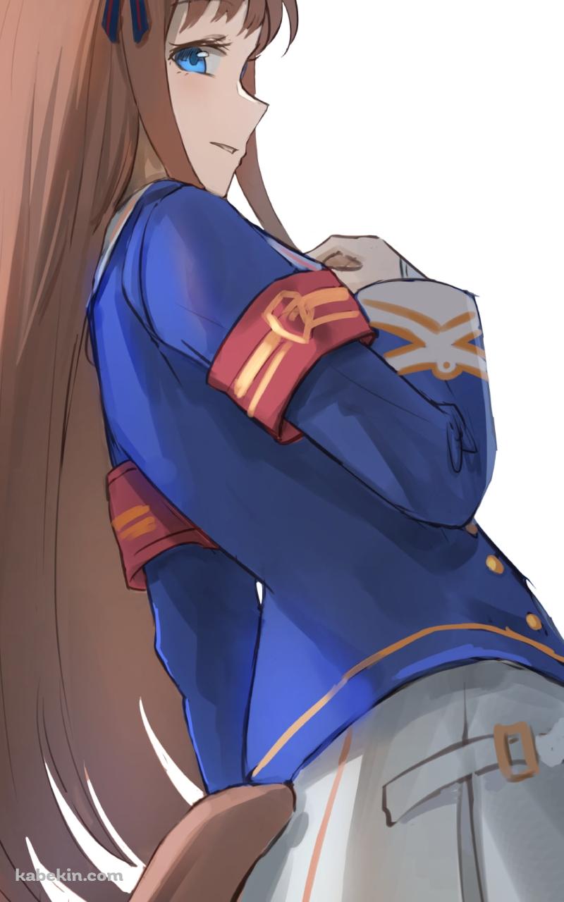 胸元に手を当ててこちらを見るグラスワンダー / ウマ娘プリティーダービーのAndroidの壁紙(800px x 1280px) スマホ用