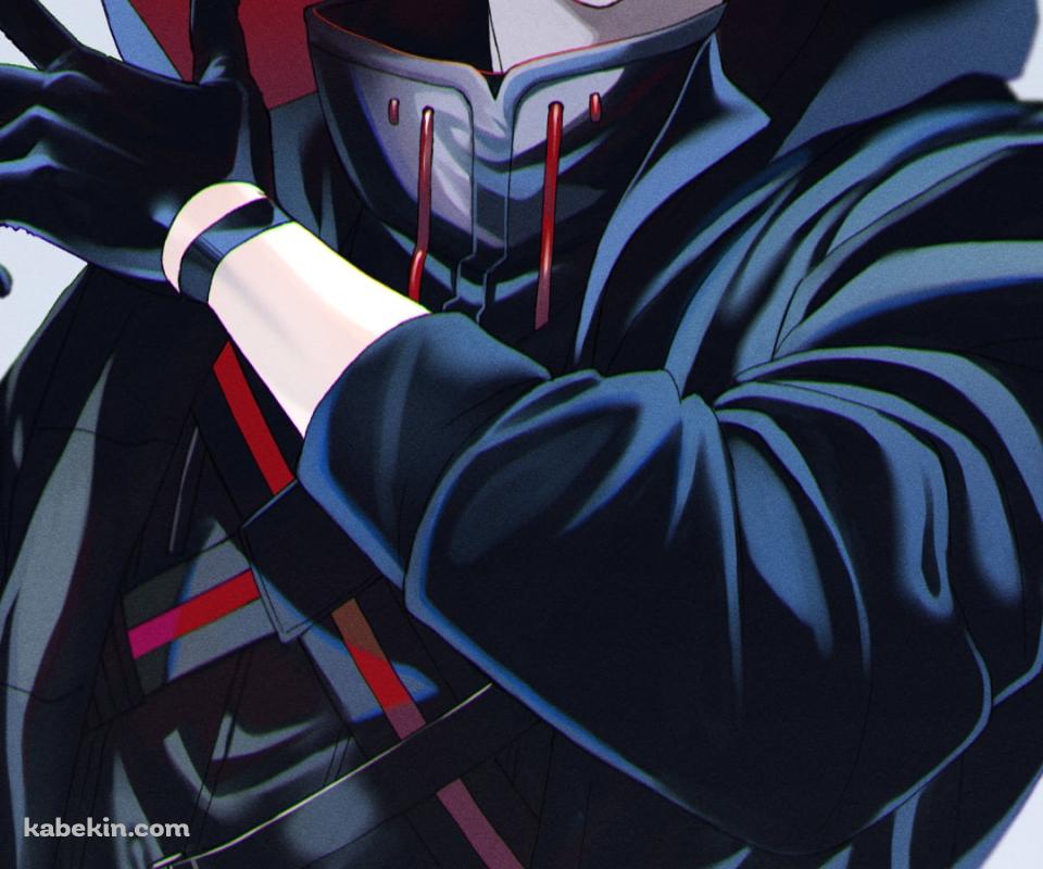 フード付きの黒い洋服を着てポーズを取る葛葉（くずは） / にじさんじ / バーチャルYouTuber / VtuberのAndroidの壁紙(960px x 800px) スマホ用