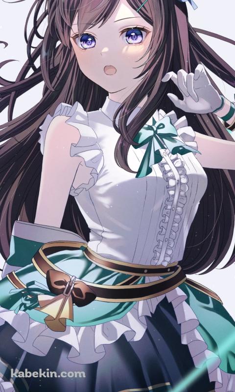 白と緑のドレスを着た綺麗なメジロドーベル / ウマ娘プリティーダービーのAndroidの壁紙(480px x 800px) スマホ用