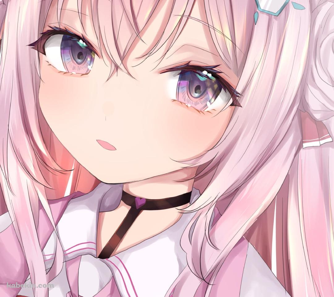 頬を赤らめてこちらを見る博衣こより / ハート / ホロライブ / バーチャルYouTuber / VtuberのAndroidの壁紙(1080px x 960px) スマホ用