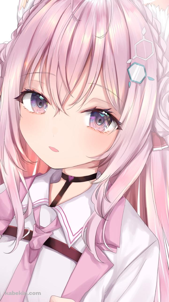 頬を赤らめてこちらを見る博衣こより / ハート / ホロライブ / バーチャルYouTuber / VtuberのAndroidの壁紙(720px x 1280px) スマホ用