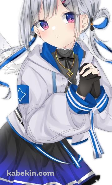 お願いポーズをする可愛い天音かなた / ホロライブ / バーチャルYouTuber / VtuberのAndroidの壁紙(360px x 592px) スマホ用