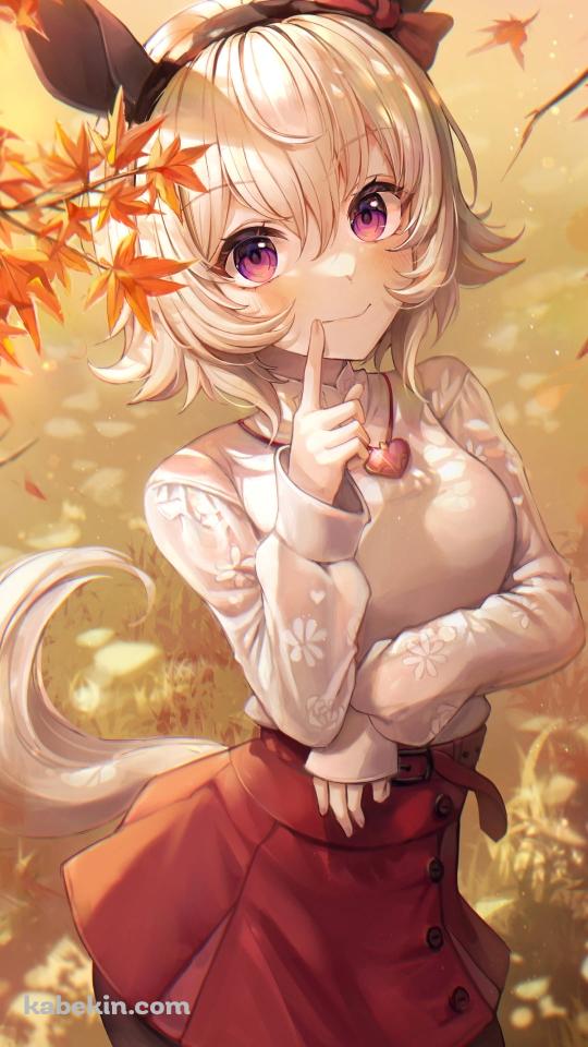 紅葉を眺めるカレンチャン / ウマ娘プリティーダービーのAndroidの壁紙(540px x 960px) スマホ用