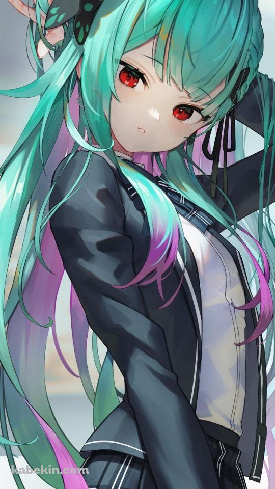 後頭部に手をあてる潤羽るしあ / ホロライブ / バーチャルYouTuber / VtuberのAndroidの壁紙(540px x 960px) スマホ用