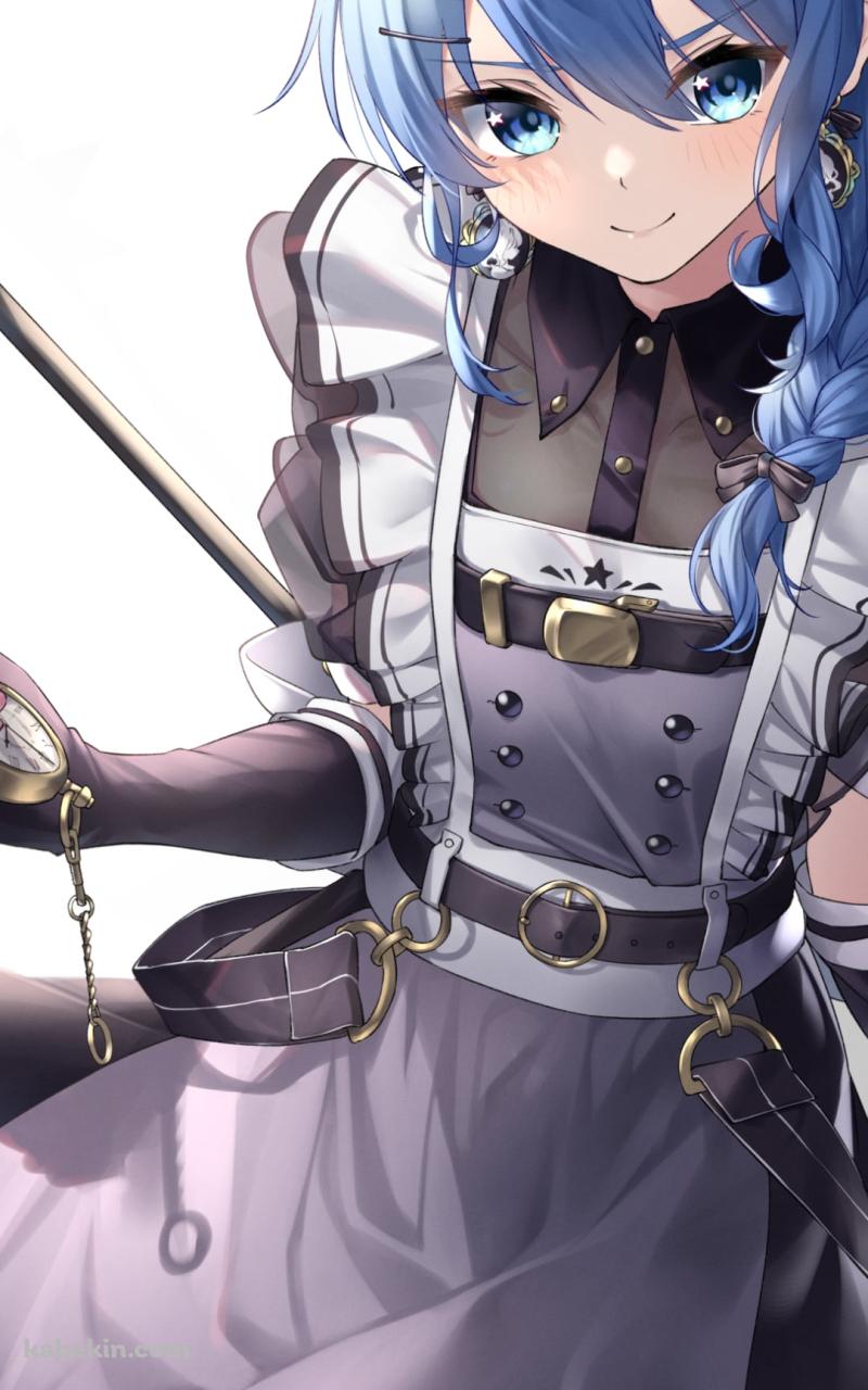 懐中時計を持つ可愛い星街すいせい / ホロライブ / バーチャルYouTuber / VtuberのAndroidの壁紙(800px x 1280px) スマホ用