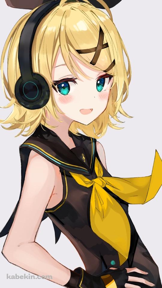 腰に手をあてて告白する鏡音リン / ボカロ / ボーカロイドのAndroidの壁紙(540px x 960px) スマホ用