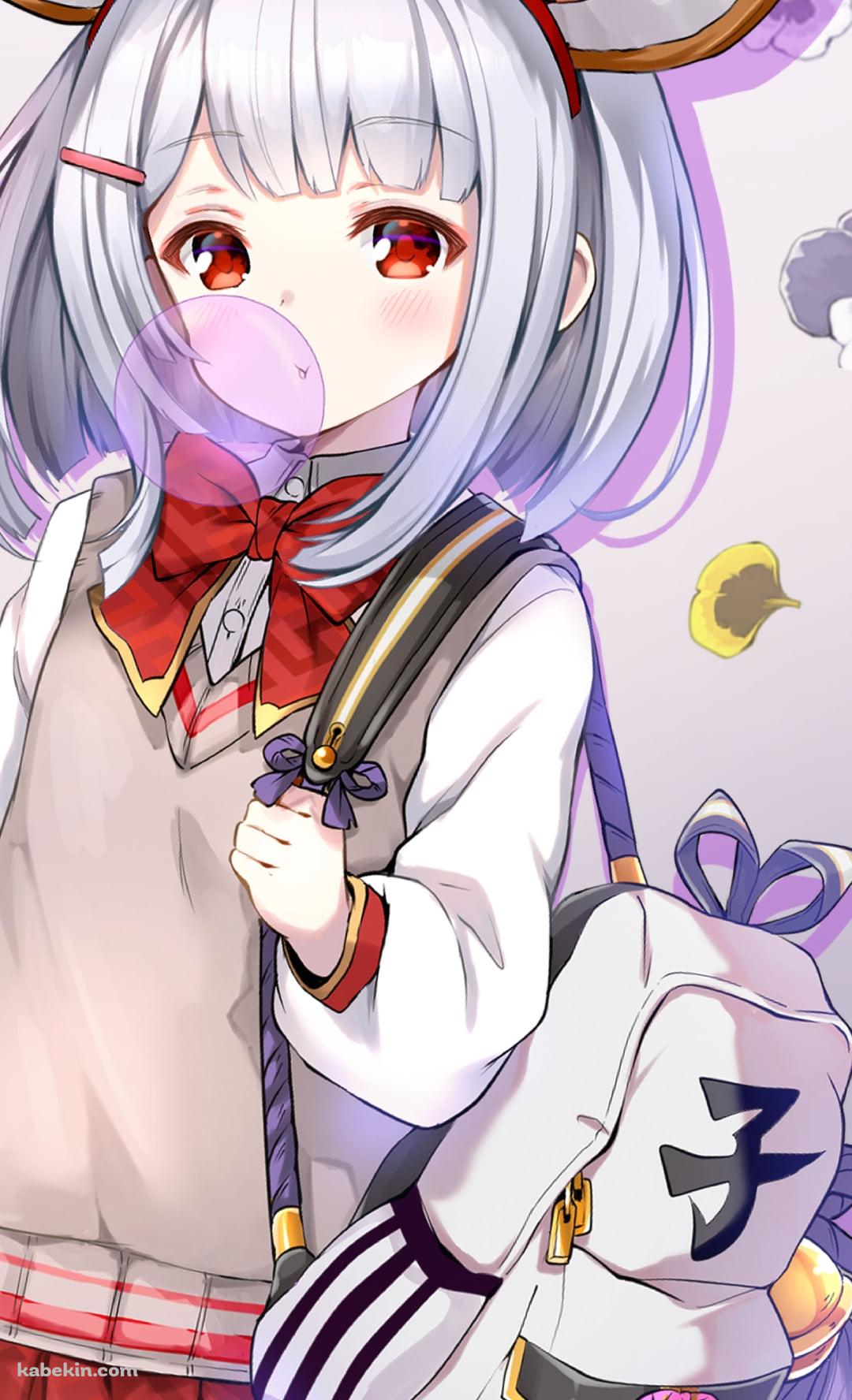 ガム風船を膨らます可愛いビカラ / グラブル / グランブルーファンタジーのAndroidの壁紙(1080px x 1776px) スマホ用