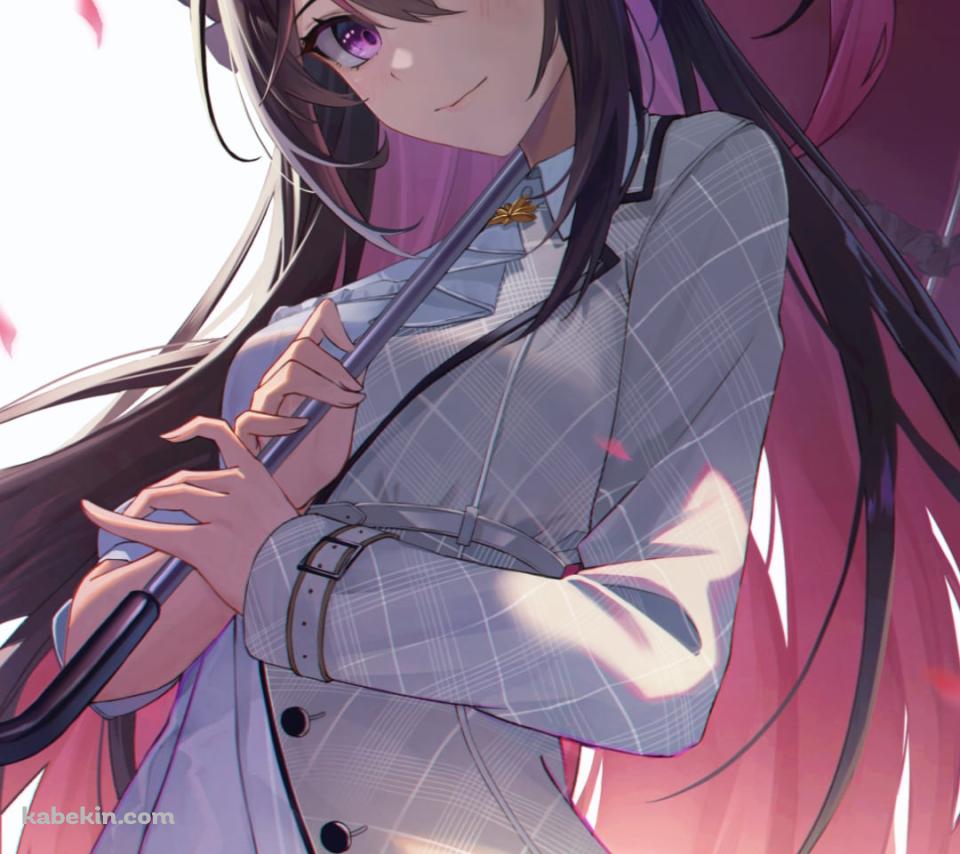 赤い日傘をさすAZKi / ホロライブ / バーチャルYouTuber / VtuberのAndroidの壁紙(960px x 854px) スマホ用