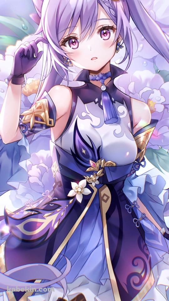 チョコッとポーズをする可愛い刻晴 / 原神のAndroidの壁紙(540px x 960px) スマホ用