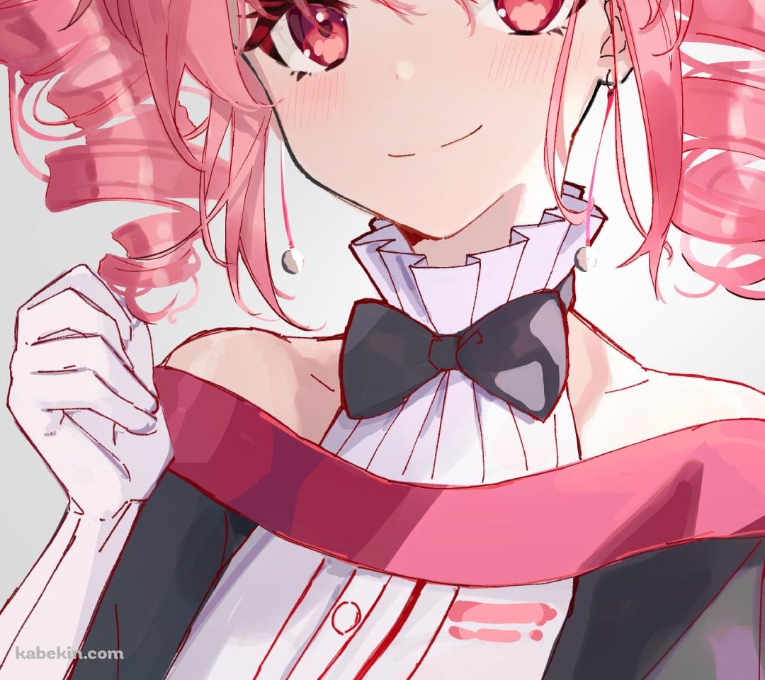 ピンクの巻き髪の可愛い重音テト / ボカロ / ボーカロイドのAndroidの壁紙(1080px x 960px) スマホ用