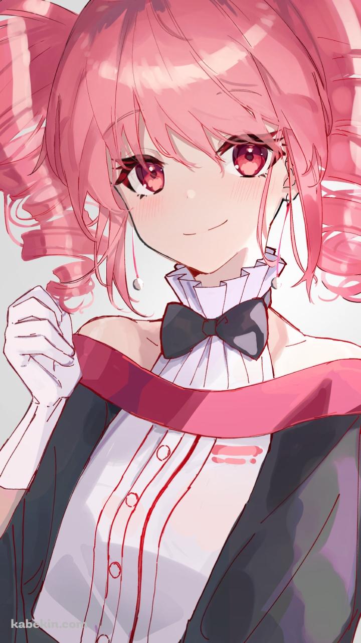 ピンクの巻き髪の可愛い重音テト / ボカロ / ボーカロイドのAndroidの壁紙(720px x 1280px) スマホ用