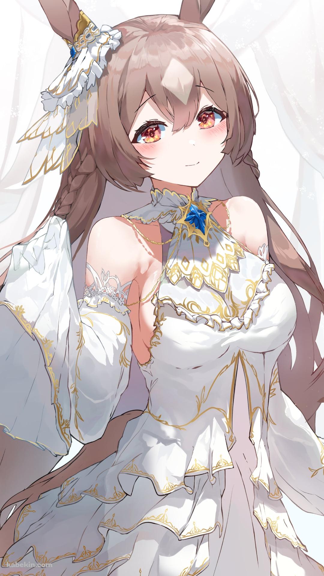 白いドレスを着た可愛いサトノダイヤモンド / ウマ娘プリティーダービーのAndroidの壁紙(1080px x 1920px) スマホ用