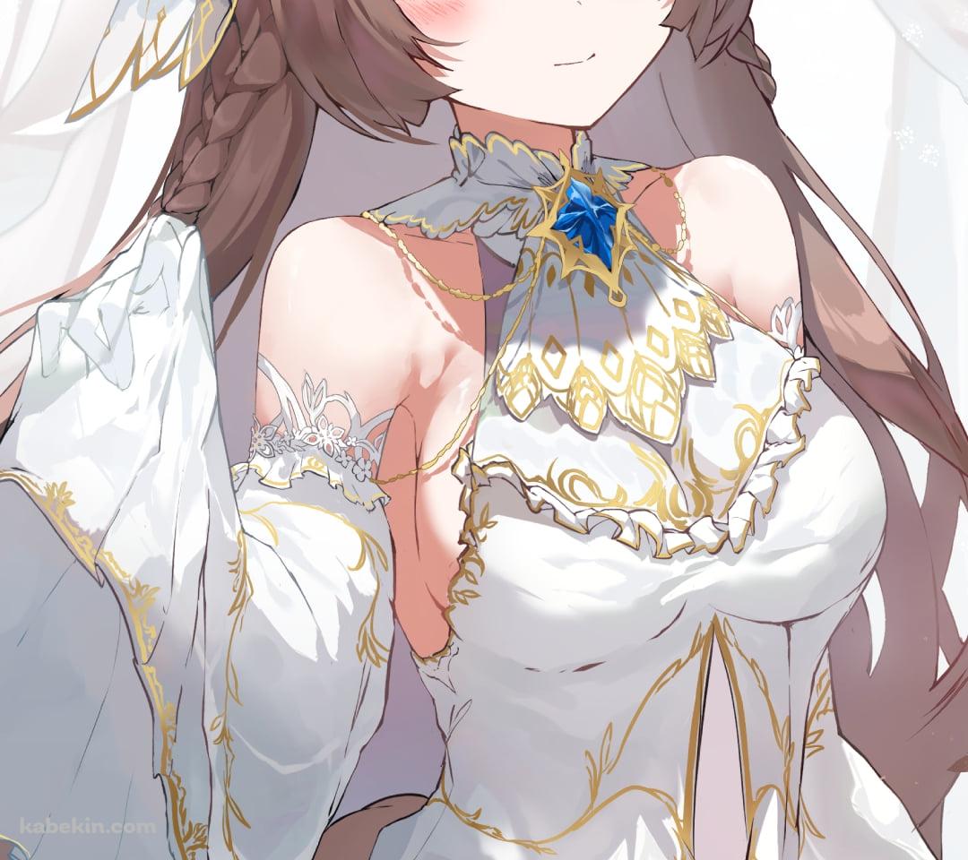 白いドレスを着た可愛いサトノダイヤモンド / ウマ娘プリティーダービーのAndroidの壁紙(1080px x 960px) スマホ用