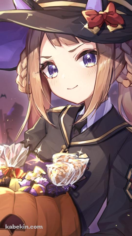 飴が入った大きなカボチャを持つスイープトウショウ / ウマ娘プリティーダービーのAndroidの壁紙(540px x 960px) スマホ用