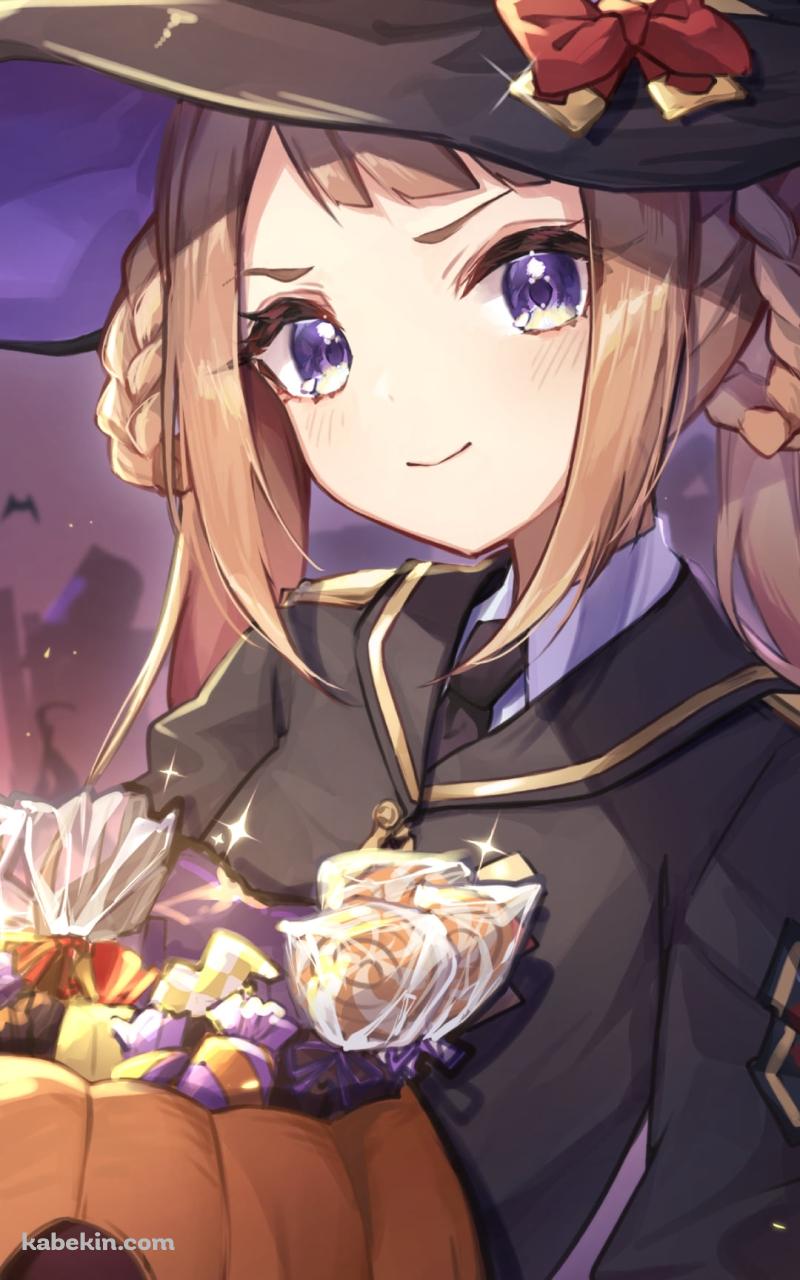 飴が入った大きなカボチャを持つスイープトウショウ / ウマ娘プリティーダービーのAndroidの壁紙(800px x 1280px) スマホ用