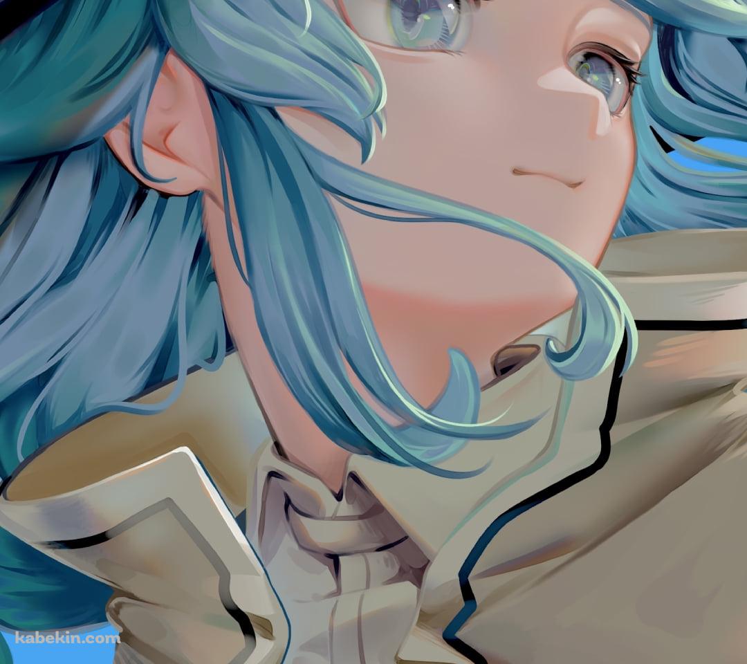 遠くを見つめるロキシー・ミグルディア / 水色の髪色 / Roxy Migurudia / 無職転生のAndroidの壁紙(1080px x 960px) スマホ用