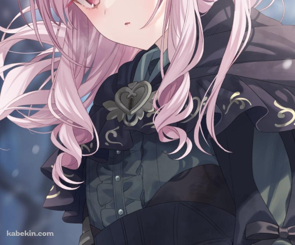 冬、雪が降る中、こちらを見る可愛い暁山瑞希（あきやまみずき） / プロセカ / プロジェクトセカイのAndroidの壁紙(960px x 800px) スマホ用