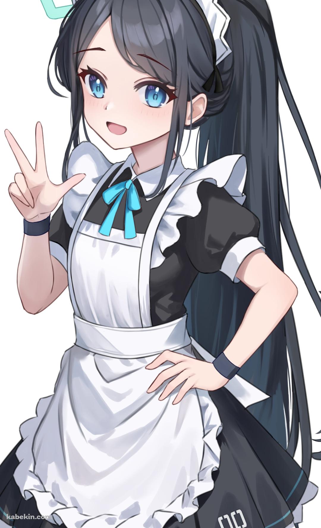 笑顔でVサインをする天童アリス / ブルアカ / ブルーアーカイブのAndroidの壁紙(1080px x 1776px) スマホ用