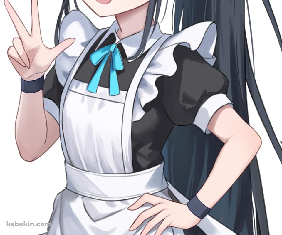 笑顔でVサインをする天童アリス / ブルアカ / ブルーアーカイブのAndroidの壁紙(960px x 800px) スマホ用